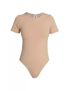 Бесшовное боди с круглым вырезом и короткими рукавами Wolford