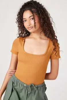 Бесшовное боди в рубчик Forever 21