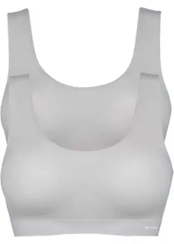 Бесшовное бюстье feel comfort (2 шт) Bpc Bonprix Collection, серый