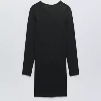 Бесшовное платье Zara Seamless Matching, черный