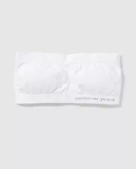 Бесшовное поролоновое бандо для девочки Cotton Juice, белый