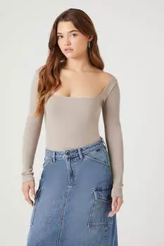 Бесшовное приталенное боди Forever 21
