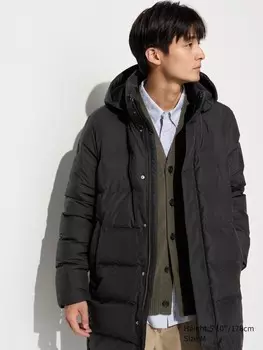Мужское пуховое пальто Uniqlo, 09 черный