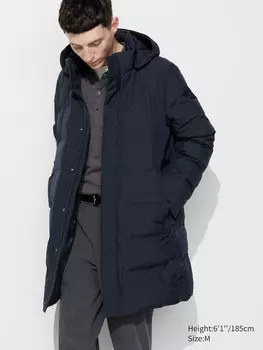Мужское пуховое пальто Uniqlo, 69 темно-синий