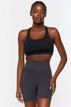 Бесшовные байкерские шорты Active Space Dye Forever 21, черный