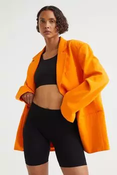 Бесшовные байкерские шорты H&M, черный