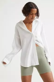Бесшовные байкерские шорты H&amp;M, зеленый шалфей