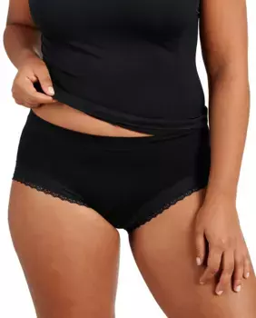 Бесшовные брюки-кюлоты с кружевом Sans Complexe, черный