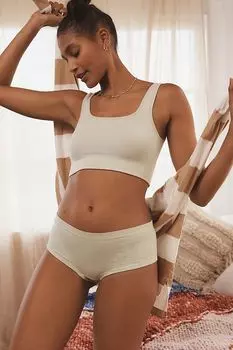 Бесшовные хипстерские трусы Myles Anthropologie, мох