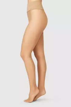 Бесшовные колготки beata с заниженной талией плотностью 15 ден Swedish Stockings, коричневый