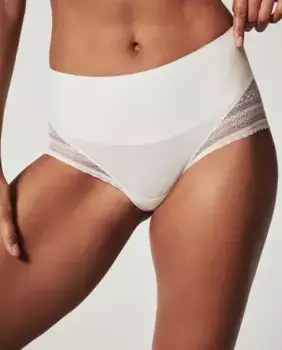 Бесшовные компрессионные трусики с высокой талией Spanx, белый