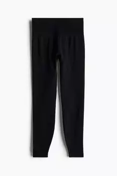 Бесшовные леггинсы для йоги от Softmove. H&M, черный