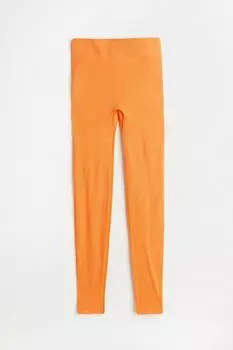 Бесшовные леггинсы H&amp;M, апельсин