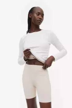 Бесшовные леггинсы H&M, бежевый