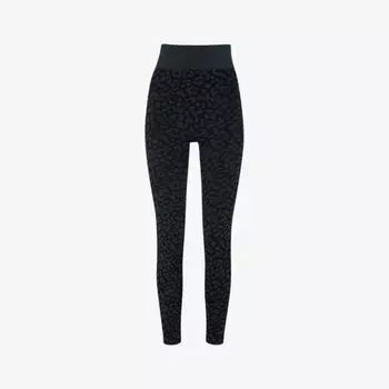 Бесшовные леггинсы из эластичного джерси с животным принтом Whistles, черный