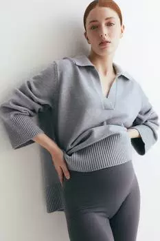 Бесшовные леггинсы Mama H&M, серый