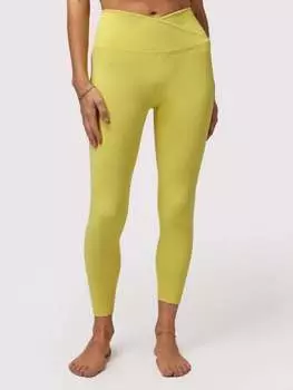 Бесшовные леггинсы с запахом спереди цвета шартрез Spiritual Gangster, цвет chartreuse