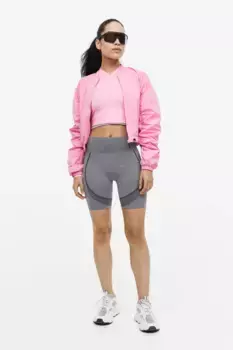 Бесшовные моделирующие спортивные шорты от drymove H&M, серый