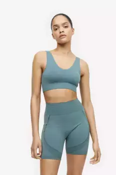 Бесшовные моделирующие спортивные шорты от drymove H&M, синий
