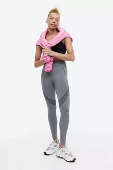 Бесшовные моделирующие спортивные тайтсы DryMove H&M
