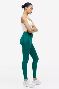 Бесшовные моделирующие спортивные тайтсы DryMove™ H&M