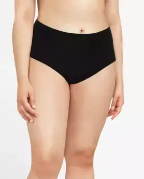 Бесшовные мягкие эластичные высокие трусики больших размеров Chantelle, черный