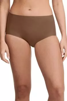 Бесшовные мягкие трусики с завышенной талией одного размера эластичные Chantelle, коричневый