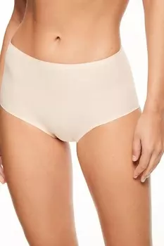 Бесшовные мягкие трусики с завышенной талией одного размера эластичные Chantelle, бежевый
