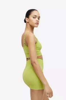 Бесшовные шортики DryMove H&M, зеленый лайм
