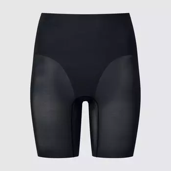 Бесшовные шорты с контролем формы UNIQLO, черный