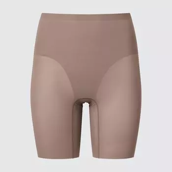 Бесшовные шорты с контролем формы UNIQLO, коричневый
