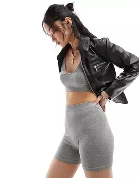 Бесшовные шорты серого цвета Free People