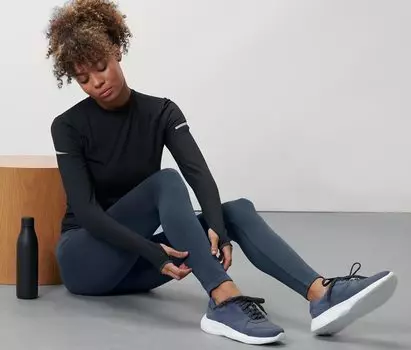 Бесшовные спортивные колготки Tchibo, темно-синий