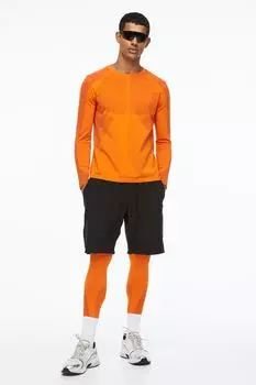 Бесшовные спортивные леггинсы DryMove H&amp;M, апельсин
