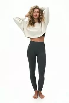 Бесшовные спортивные леггинсы из материала Drymove H&M, серый
