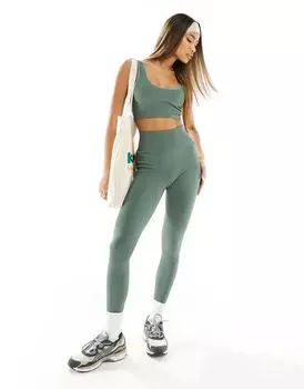 Бесшовные спортивные леггинсы в рубчик ASOS Icon