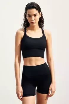 Бесшовные спортивные шорты drymove H&M, черный