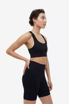 Бесшовные спортивные велосипедные шорты DryMove H&M, черный
