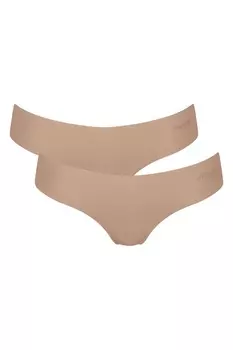 Бесшовные стринги - 2 пары Sloggi, бежевый