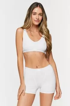 Бесшовные трусики-коротышки Forever 21, белый