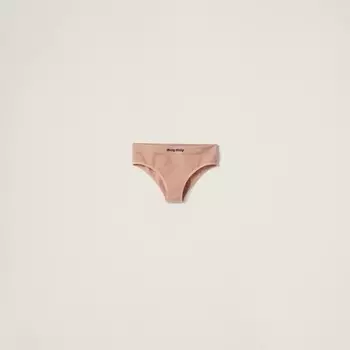 Бесшовные трусики Miu Miu, бежевый