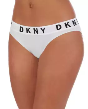Бесшовные трусики с логотипом DKNY, белый