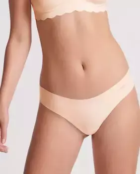 Бесшовные трусики-стринги из переработанной микрофибры Sloggi, цвет Natural