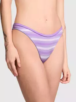 Бесшовные трусики-стринги с высоким вырезом Pink, цвет Purple Cloud Stripe Print