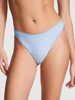 Бесшовные трусики-стринги с высоким вырезом Pink, синий