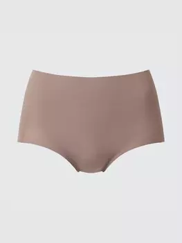 Бесшовные трусы airism высокая посадка Uniqlo, коричневый
