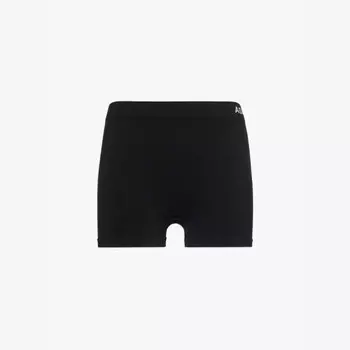 Бесшовные трусы-боксеры из эластичной ткани с логотипом на поясе Adanola, черный