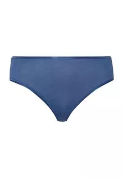 Бесшовные трусы на бедрах из хлопка, однотонные, женские HANRO, цвет True Navy