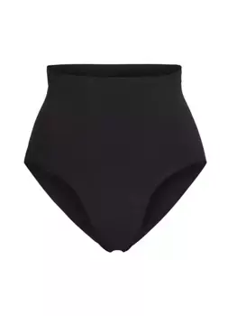 Бесшовные трусы со средней талией Skims, цвет onyx