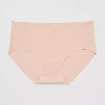 Бесшовные трусы Uniqlo AIRism Ordinary Waist Triangle, бежевый